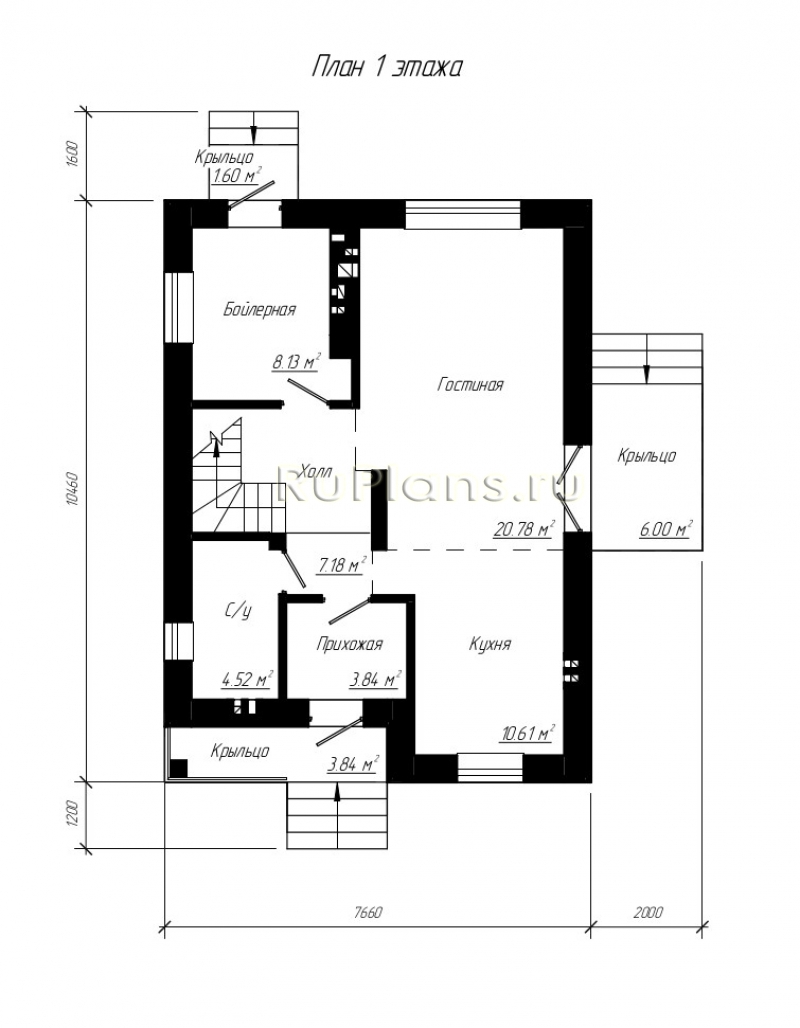 Проекты домов от 80 до 100 м² (кв м) из кирпича - Маленькие кирпичные дома  в Мурманске